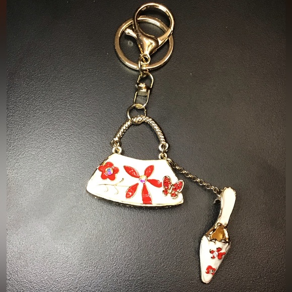 MINI FLOWER HANDBAG KEYCHAIN / CHARM - Picture 3 of 6